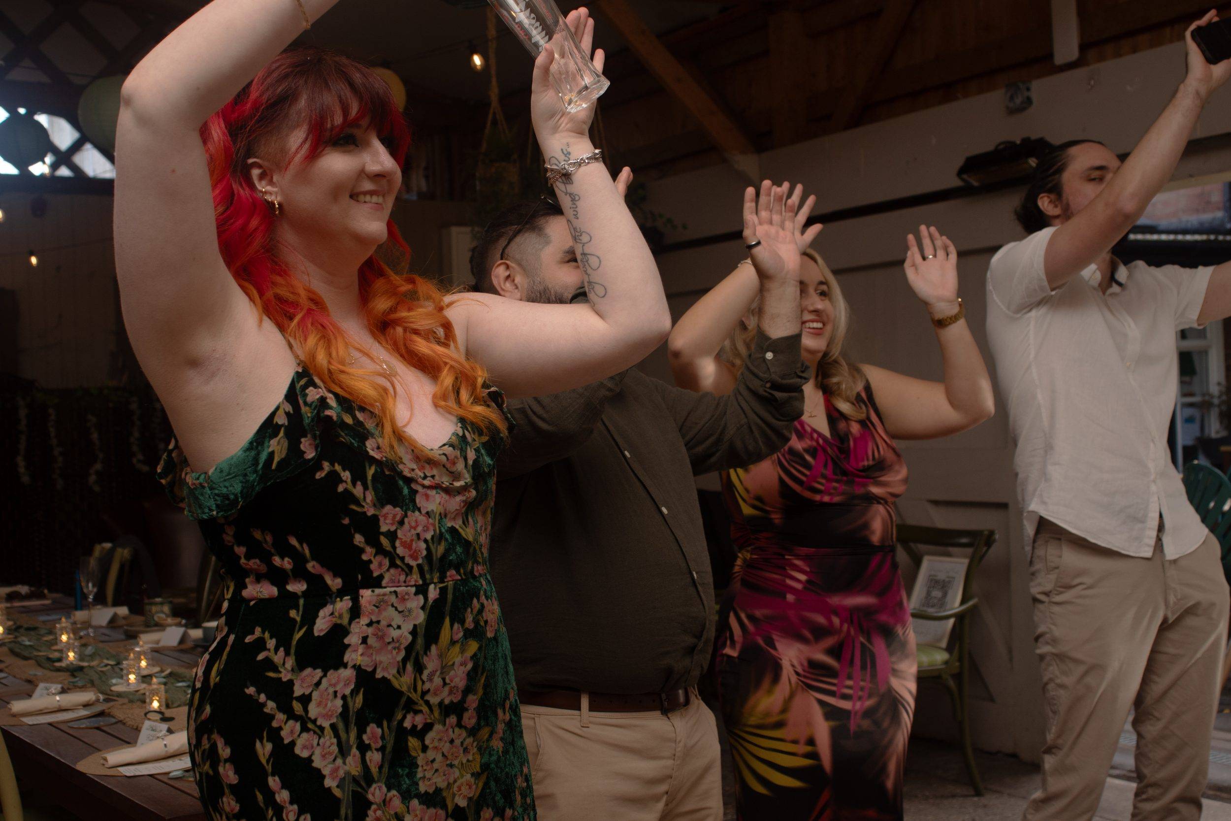 Guests dancing at the evening reception