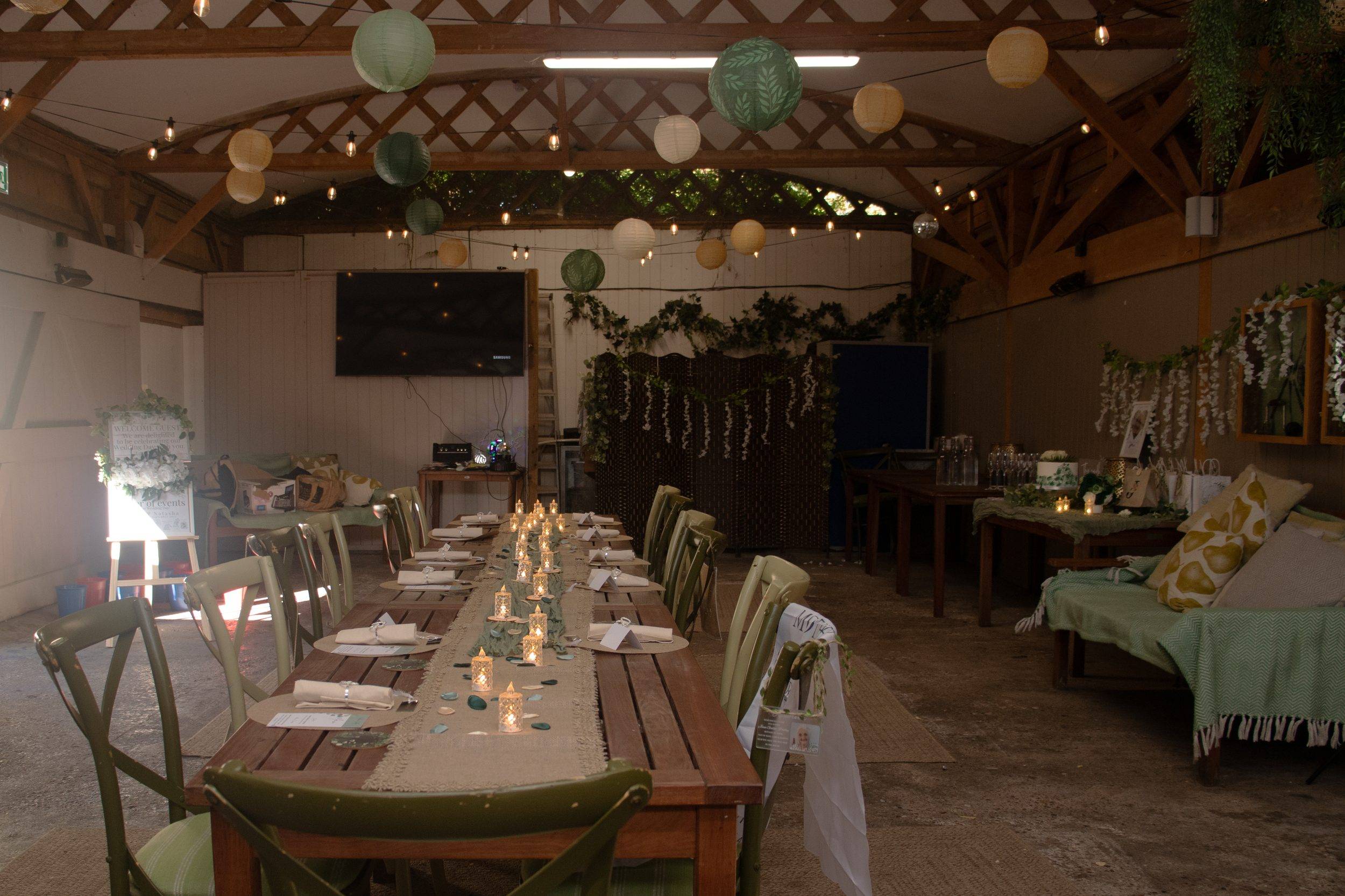 The reception room laid out before the guests came in