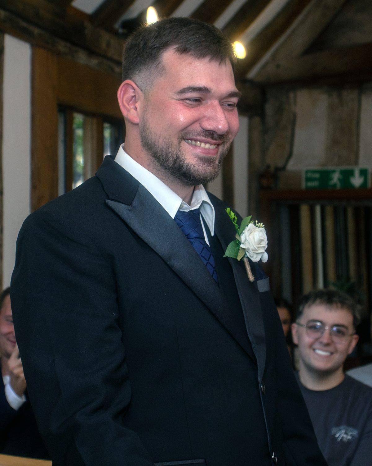 Stephen waiting at the front before the ceremony